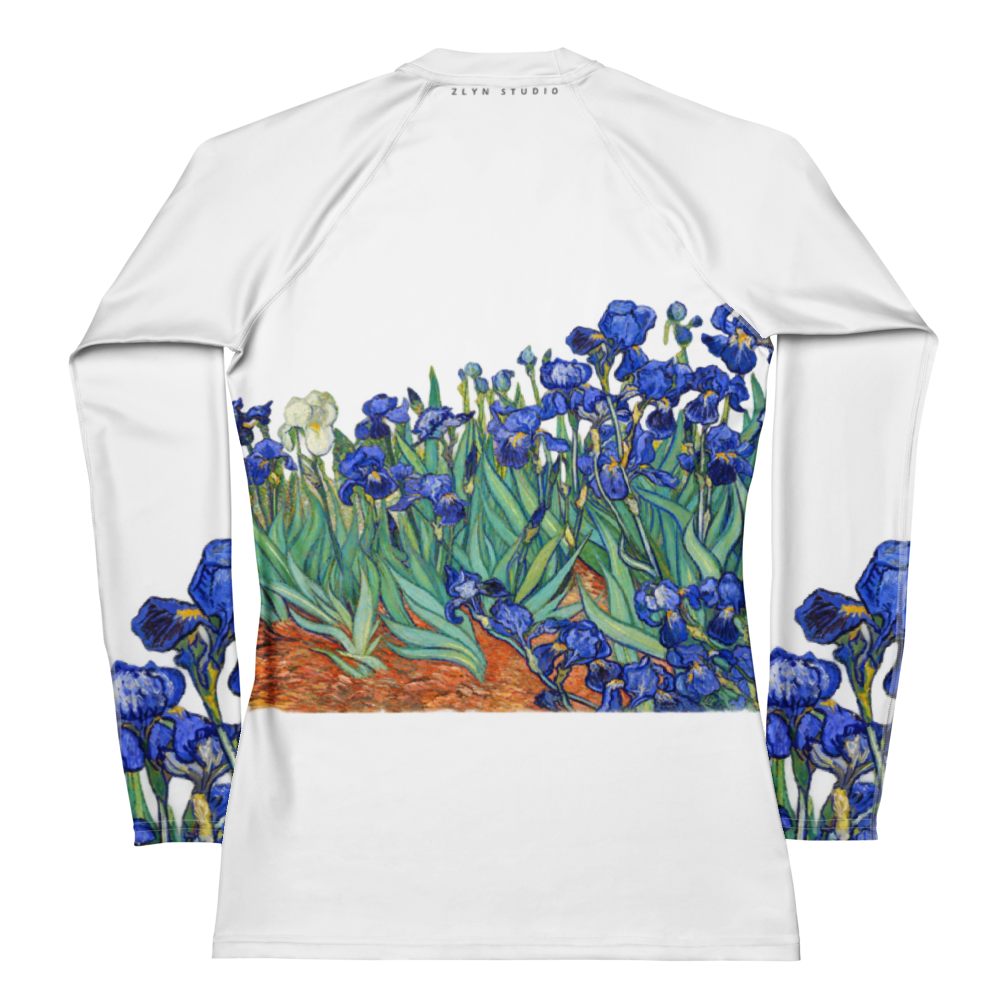 Vincent van Gogh — Irises (1889) | Women's UPF 50+ Long Sleeve Compression Shirt - Image 11