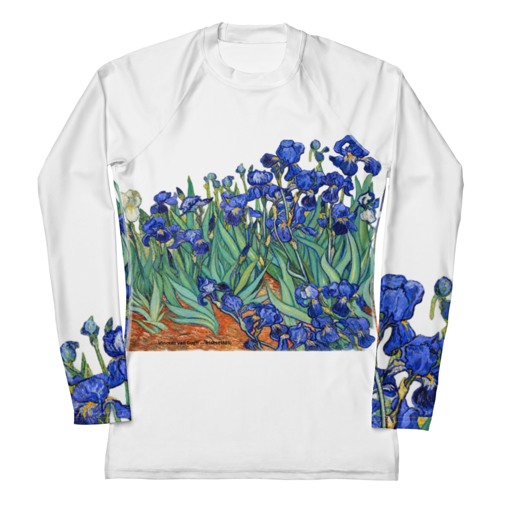 Vincent van Gogh — Irises (1889) | Women's UPF 50+ Long Sleeve Compression Shirt - Image 2