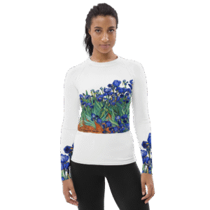 Vincent van Gogh — Irises (1889) | Women's UPF 50+ Long Sleeve Compression Shirt