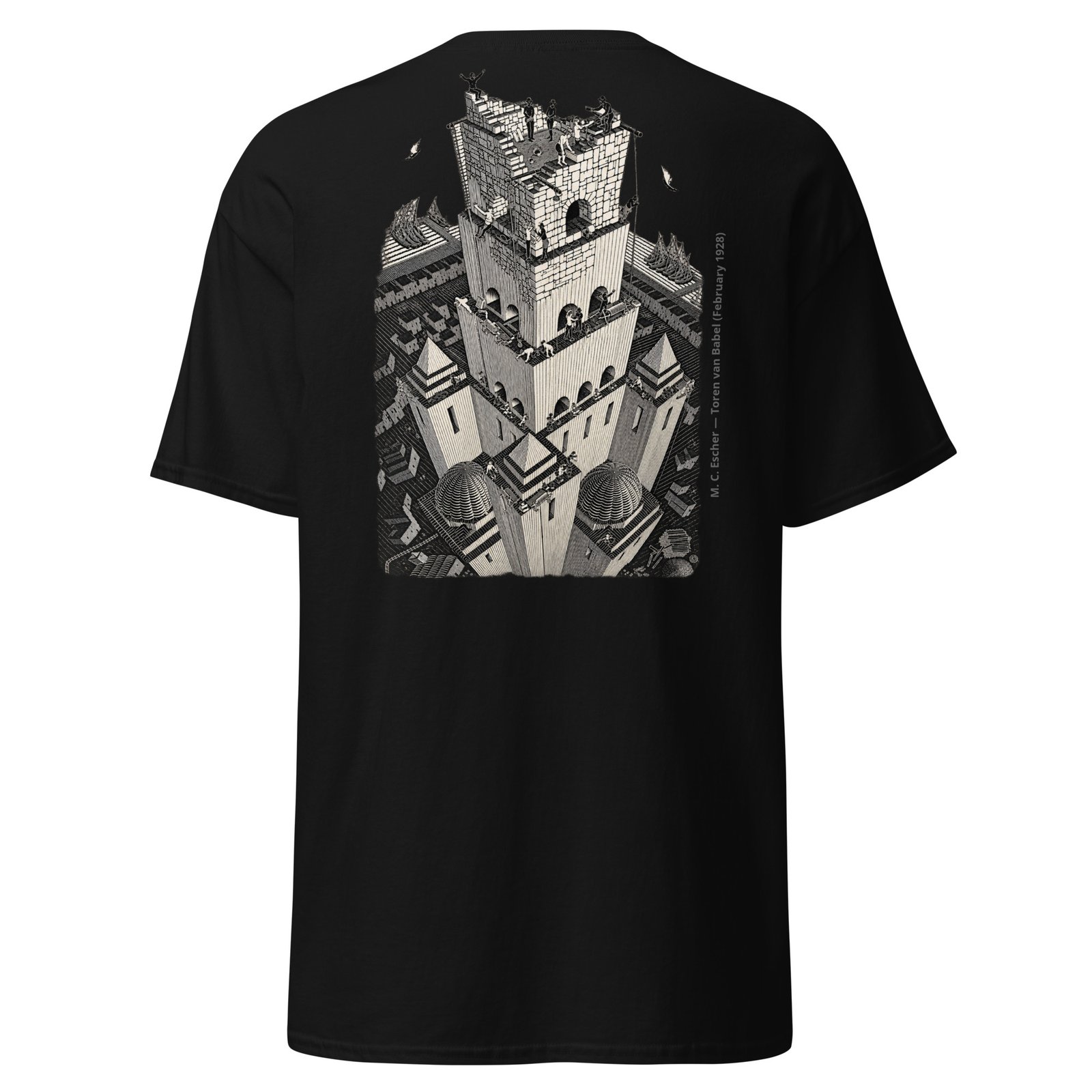 M. C. Escher — Tower of Babel (Toren van Babel), February 1928