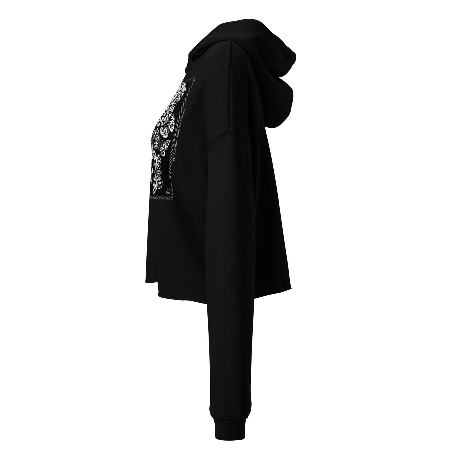 M. C. Escher — Butterflies (June 1950) Women’s Cropped Hoodie. - Image 4